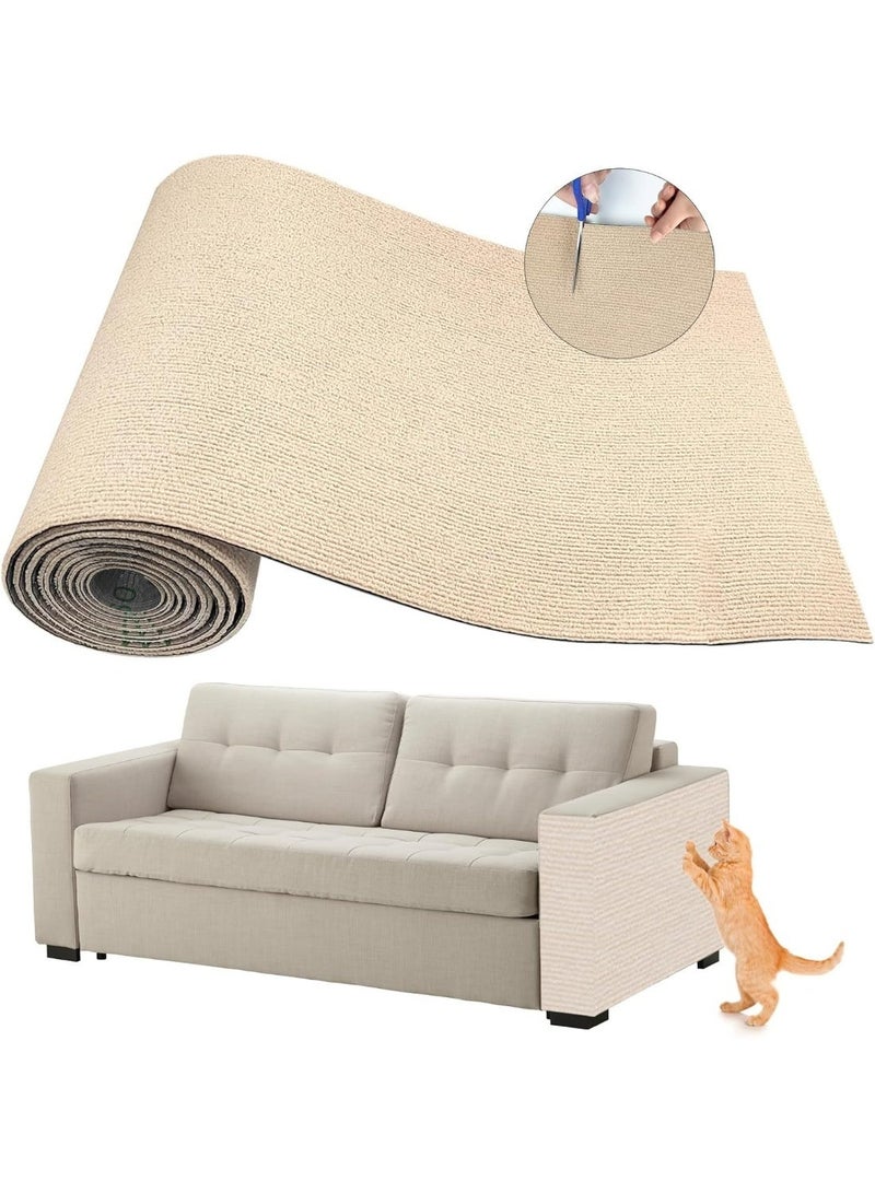Cat Scratching Mat, Sofa Cat Scratch Protector, Anti Scratch Cat Furniture Protectors, Self-Adhesive Climbing Cat Scratcher for Protecting Furniture and Wall from Cat Scratching (100x40cm) - Image 1