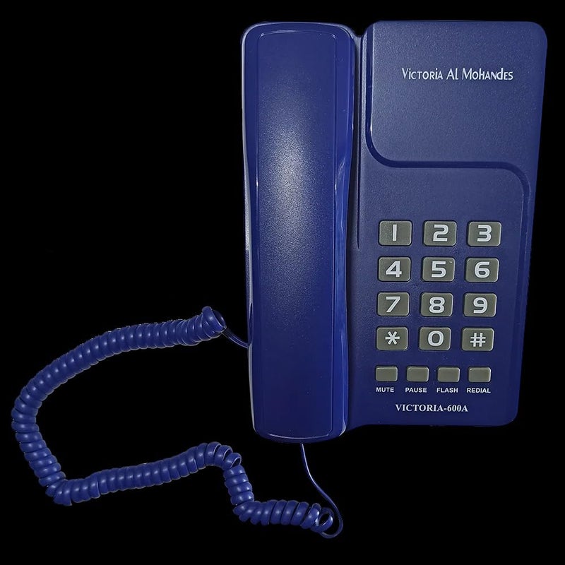 Victoria Al Mohandes Corded Telephone - 600A (Blue) - Image 1
