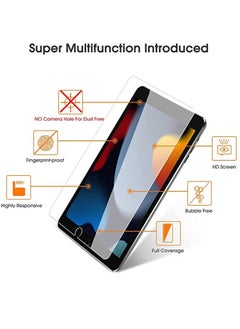 YoYoTech Screen protector for 9th 8th 7th Generation iPad 10.2 inch 2021 2020 2019  Edge to Edge Full Screen Coverage Anti Scratch Tempered Glass  - Image 2