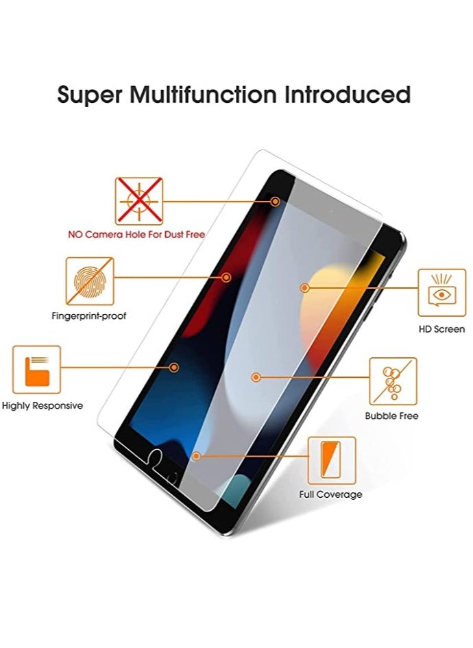YoYoTech Screen protector for 9th 8th 7th Generation iPad 10.2 inch 2021 2020 2019  Edge to Edge Full Screen Coverage Anti Scratch Tempered Glass  - Image 2