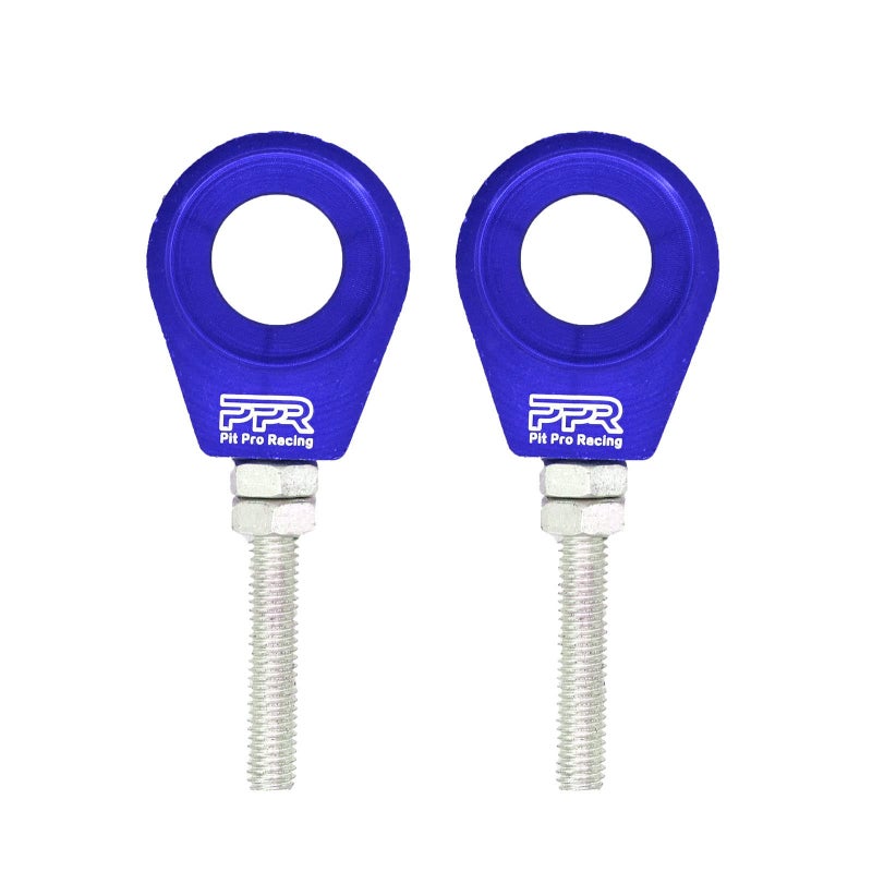 2pcs 12mm Chain Adjusters Fits for XR50 CRF50 XR70 CRF70 70cc 110cc 125cc Pit Bike ScooterBlue