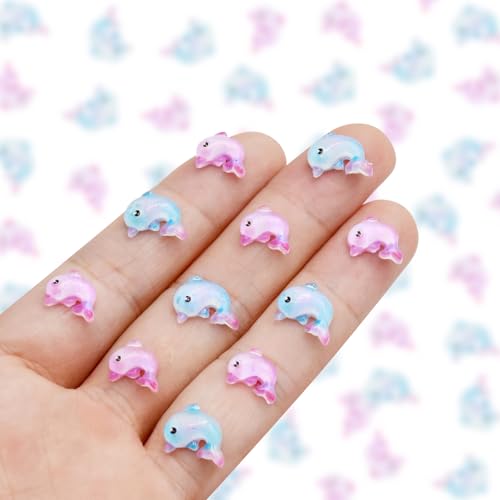 HOMICO 200 Pieces Tiny Dolphin Decor for Crafts Dollhouse Miniatures Resin Micro Dolphin Ocean Decorations for Dollhouse Fairy Garden Micro Landscaping Decoration - Image 5