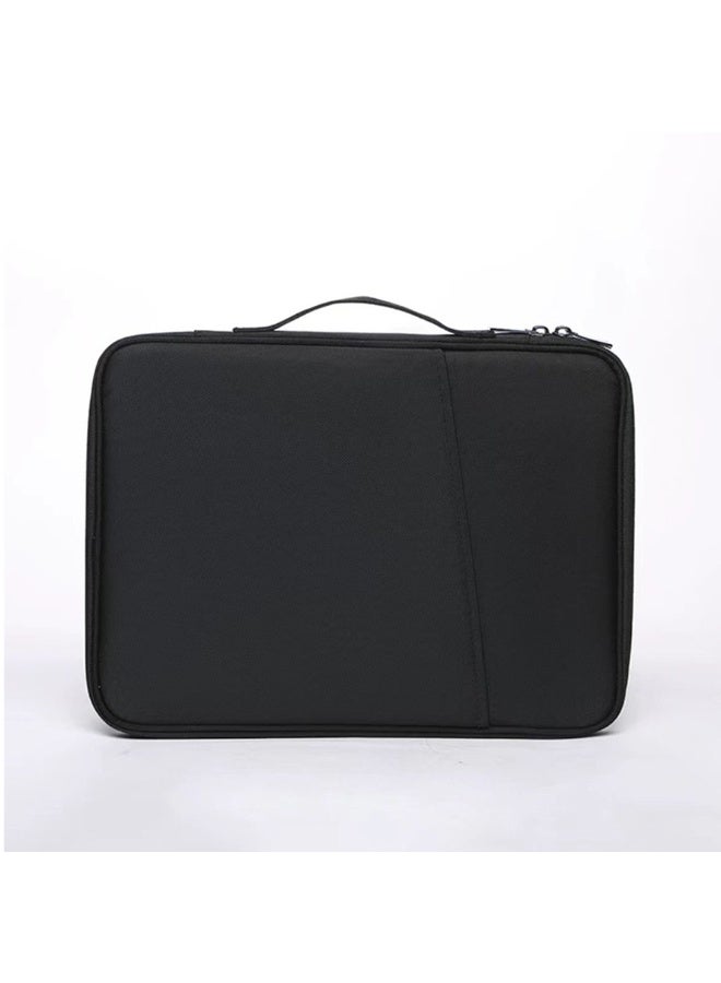 سوفام جلبة كمبيوتر محمول لـ 13-14 بوصة ماكنتوبوك هوائي/برو (M5/M4/M3/M2/M1)، 13-13.6 بوصة كمبيوتر محمول، حقيبة مقاومة للصدمات مقاومة للماء مع حقيبة ملحقات (أسود) - Image 1