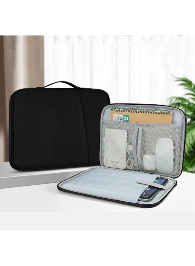 سوفام جلبة كمبيوتر محمول لـ 13-14 بوصة ماكنتوبوك هوائي/برو (M5/M4/M3/M2/M1)، 13-13.6 بوصة كمبيوتر محمول، حقيبة مقاومة للصدمات مقاومة للماء مع حقيبة ملحقات (أسود) - Image 2