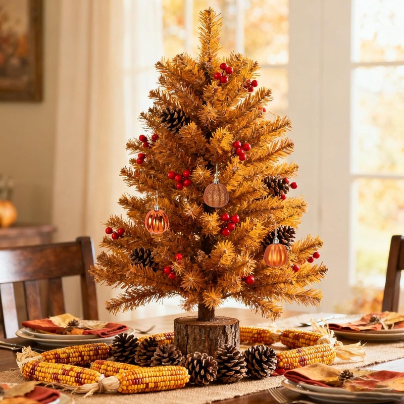 MAGICLULU 36pcs Mini Artificial Pumpkin Hanging Ornaments, Autumn Simulation Plastic Pumpkin Decorations for Fall Tree, Thanksgiving Harvest Party Home Décor - Image 5