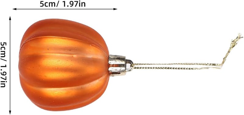 MAGICLULU 36pcs Mini Artificial Pumpkin Hanging Ornaments, Autumn Simulation Plastic Pumpkin Decorations for Fall Tree, Thanksgiving Harvest Party Home Décor - Image 2