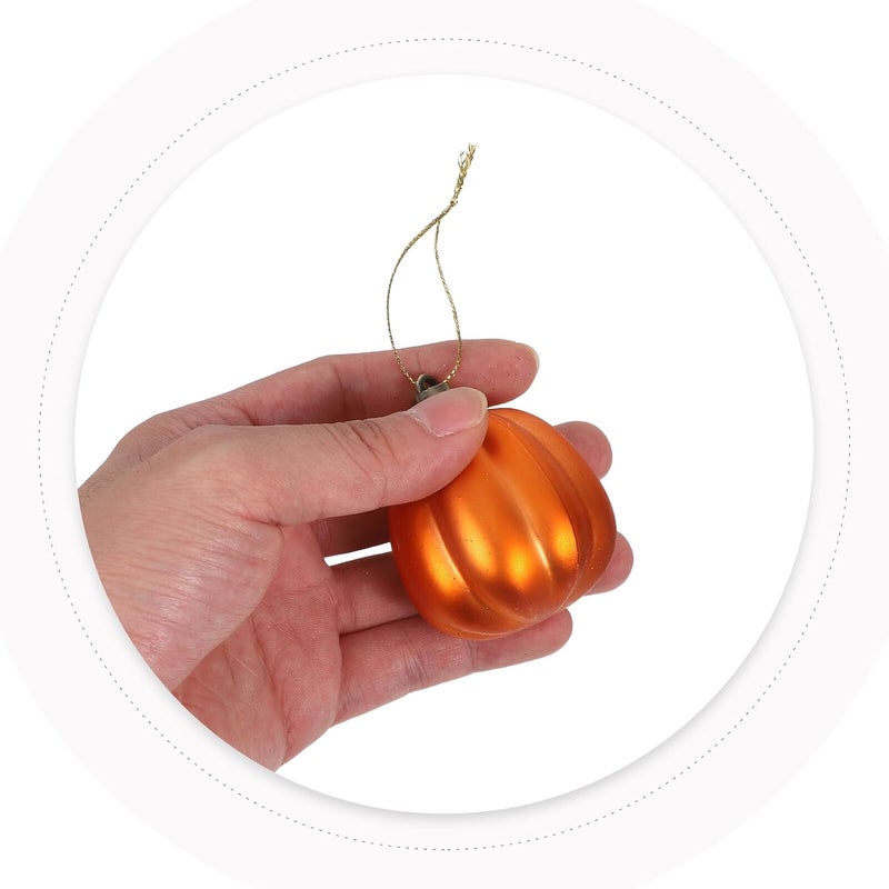 MAGICLULU 36pcs Mini Artificial Pumpkin Hanging Ornaments, Autumn Simulation Plastic Pumpkin Decorations for Fall Tree, Thanksgiving Harvest Party Home Décor - Image 4