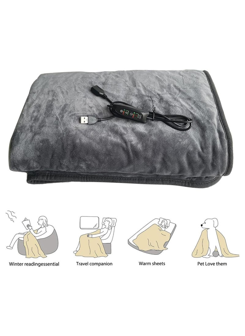General - USB Heated Warm Shawl Cordless Heated Blanket Shawl Battery Operated Soft and Comfortable Heated Blanket Heated Throw Electric Lap Blanket Pillow with 3 Heat Settings Holiday Warm Gift - Image 1