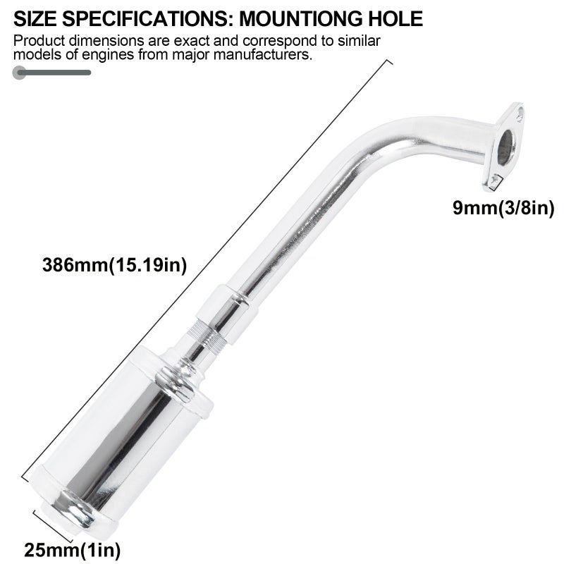 Sofo Exhaust Pipe Muffler with Jet Kit for Predator 212cc 196cc 224cc Engine for Coleman CT200U BT200X, Baja MB200, Mini Bike Go Kart Performance Parts - Image 4