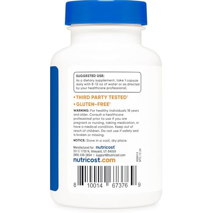 Nutricost Benfotiamine 300mg, 90 Capsules - Gluten Free, Non-GMO, and Vegetarian Friendly Fat Soluble Vitamin B1 - Image 4