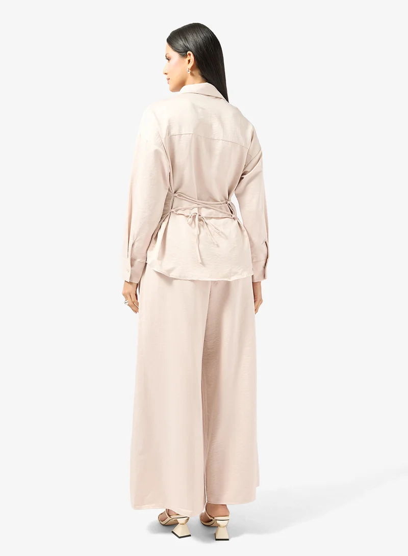 ايلا Button Down Shirt & Pant Set