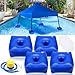 Simgoing 5 Pcs Water Float Kit for Canopy Including 4 Pcs PVC Floats 18x18x10 and Hand Air Pump for Pool Lake Beach Canopy Not IncludedBlue - Image 3