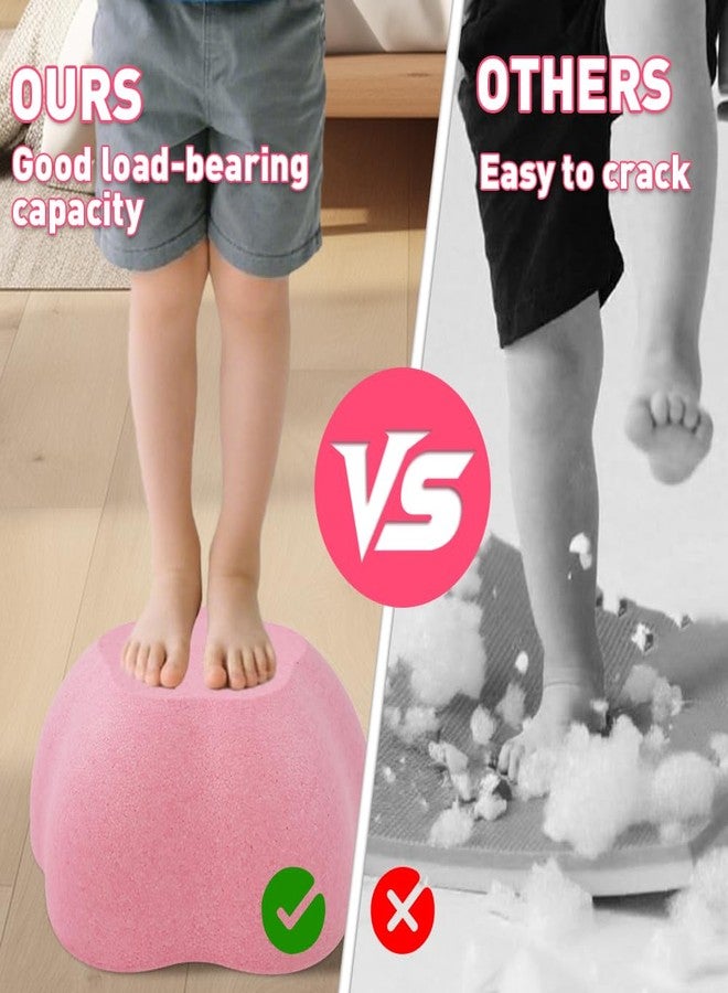 ANLIK Toddler Stepping Stones, Stimulate Children's Creativity and Imagination, Improve Their Balance and Motor skills, Flower-Shaped Stepping Stones, 5-piece set (Pink) - Image 4