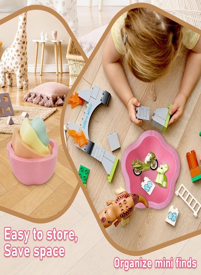 ANLIK Toddler Stepping Stones, Stimulate Children's Creativity and Imagination, Improve Their Balance and Motor skills, Flower-Shaped Stepping Stones, 5-piece set (Pink) - Image 5