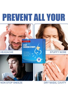 West&Month Nasal Strips for Snoring, Anti Snoring Strips, 50 Pcs Nose Strips for Breathing, Relieve Nasal Congestion, Improved Airflow, and Comfortable Fit Snore Strips, Extra Strength Anti Snoring Solution  - Image 5