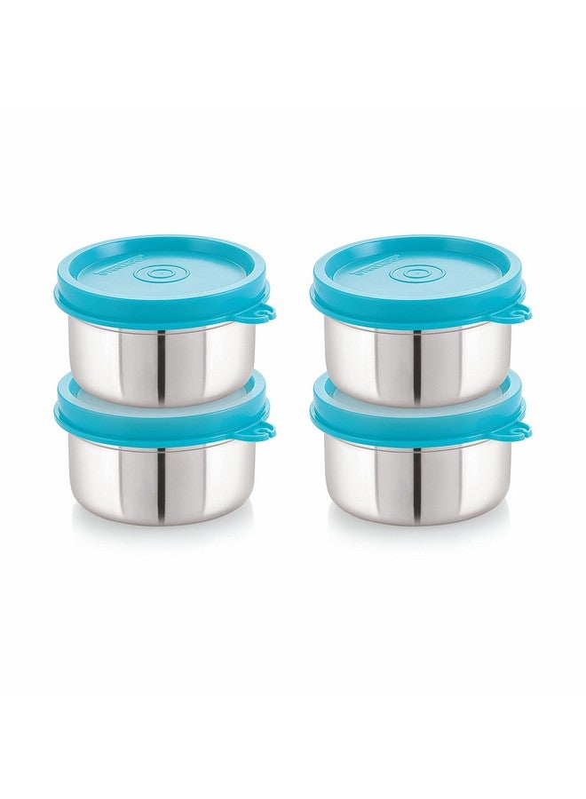 STEELLOCK Flex Stainless Steel Containers Size Deep 150ml x 4 (Turquoise) - Image 1