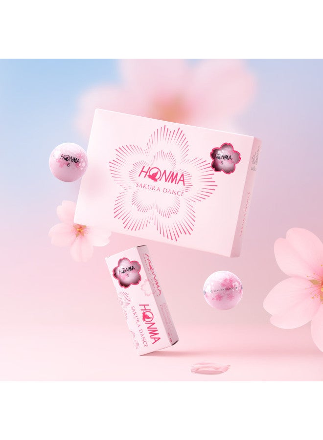 Honma 2025 New Cherry Blossom Pink Ball, Upgraded Double-layer Ball, Two-layer Ball For Downfield Play, Long-distance Golf Ball - Image 1