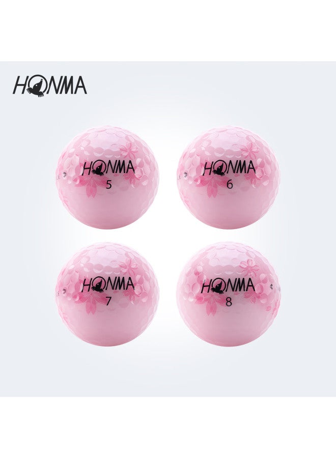 Honma 2025 New Cherry Blossom Pink Ball, Upgraded Double-layer Ball, Two-layer Ball For Downfield Play, Long-distance Golf Ball - Image 2