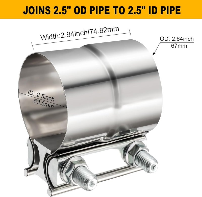 Tirol مجموعة مشابك العادم TIROL 2.5 بوصة - Image 2