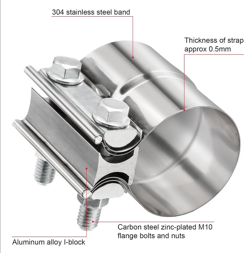 Tirol مجموعة مشابك العادم TIROL 2.5 بوصة - Image 3