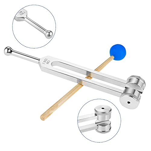 Lemfema OM 136.1Hz Solfeggio Tuning Fork with Silicone Hammer Bag for Sound, Musical Instrument, Vibration, Heart Chakra Yoga - Image 2