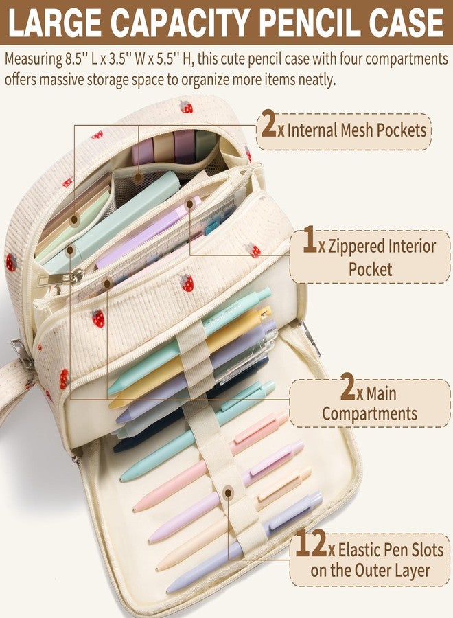 FLOE 62PCS Aesthetic School Supplies, Cute Back to School Supplies College Essentials Preppy Stationary Set with Large Pencil Pouch Case, Pastel Highlighters Gel Pens Mechanical Pencils for Student Girls - Image 4