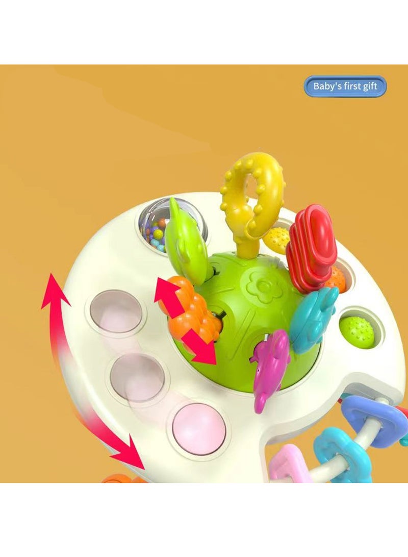 Montessori Baby Toys,Travel Bathing Toys Silicone Teething Toy for Babies 6-24 Months,kids Sensory Toys,Baby Dental Toys （1 random colors) - Image 3