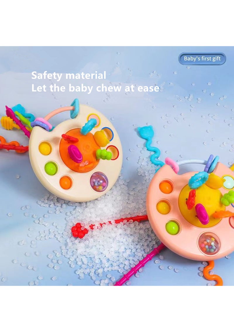 Montessori Baby Toys,Travel Bathing Toys Silicone Teething Toy for Babies 6-24 Months,kids Sensory Toys,Baby Dental Toys （1 random colors) - Image 5