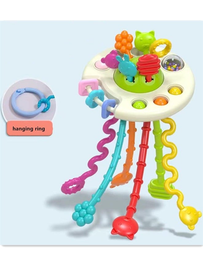 Montessori Baby Toys,Travel Bathing Toys Silicone Teething Toy for Babies 6-24 Months,kids Sensory Toys,Baby Dental Toys （1 random colors) - Image 2