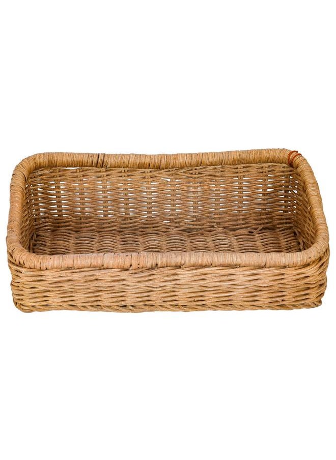 Alsaif Rectangular Wicker Serving Basket 33  - Image 1