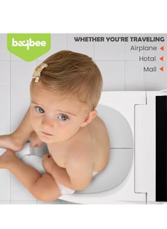 BAYBEE Baybee Potty Training Seat for Kids, Portable Baby Potty Seat Chair Western Toilet Trainer Seat with Anti Slip Strip, Toilet Seat Baby for New Born Babies 1-5 Years Boys Girls (Grey)  - Image 2