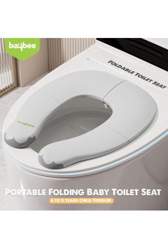 BAYBEE Baybee Potty Training Seat for Kids, Portable Baby Potty Seat Chair Western Toilet Trainer Seat with Anti Slip Strip, Toilet Seat Baby for New Born Babies 1-5 Years Boys Girls (Grey)  - Image 3