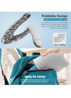 BAYBEE Baybee Potty Training Seat for Kids, Portable Baby Potty Seat Chair Western Toilet Trainer Seat with Anti Slip Strip, Toilet Seat Baby for New Born Babies 1-5 Years Boys Girls (Grey)  - Image 5