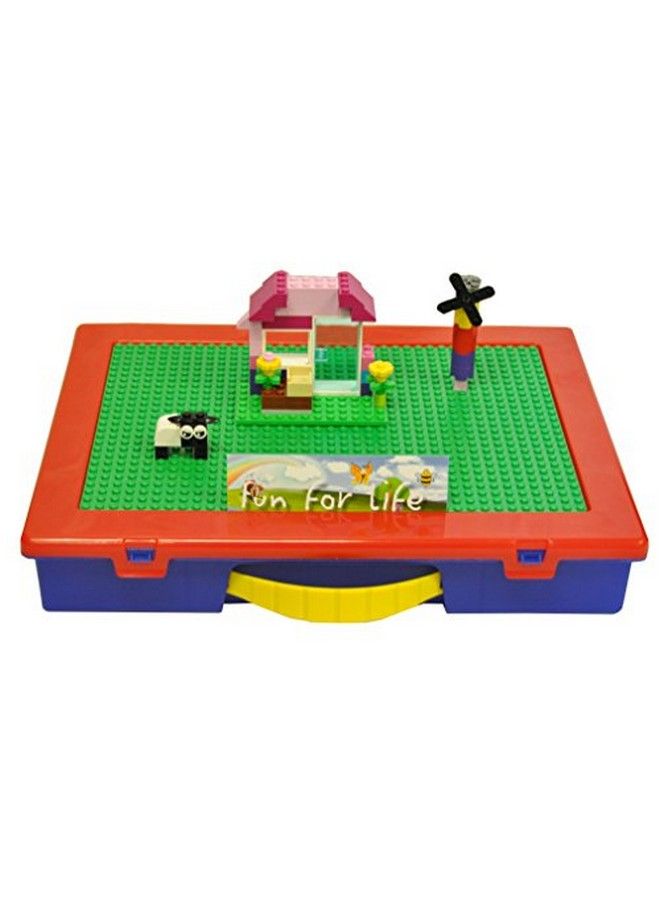 Fun For Life حافظة تنظيم متوافقة مع ليغو Fun For Life مع لوحة بناء (أخضر / أزرق) Fun For Life هي حافظة تخزين متوافقة مع ليغو مثالية تتسع لحوالي 1000 قطعة ليغو - Image 1