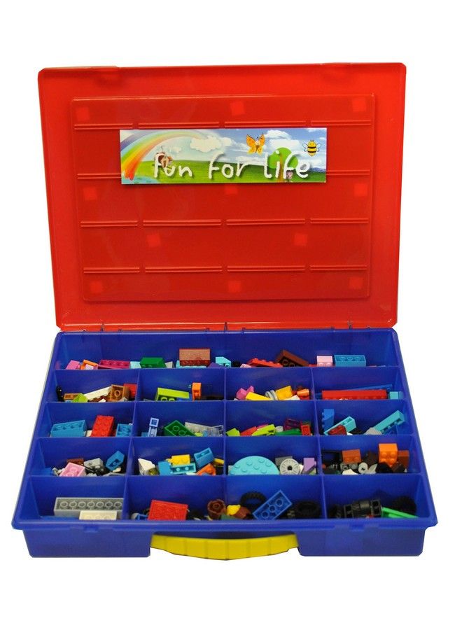 Fun For Life حافظة تنظيم متوافقة مع ليغو Fun For Life مع لوحة بناء (أخضر / أزرق) Fun For Life هي حافظة تخزين متوافقة مع ليغو مثالية تتسع لحوالي 1000 قطعة ليغو - Image 3