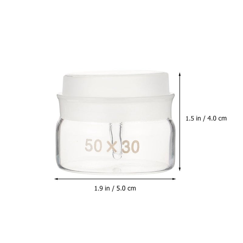 High Borosilicate Glass Weighing Bottle Flat Type 50x30mm with Lid for Laboratory Sampling - Image 3
