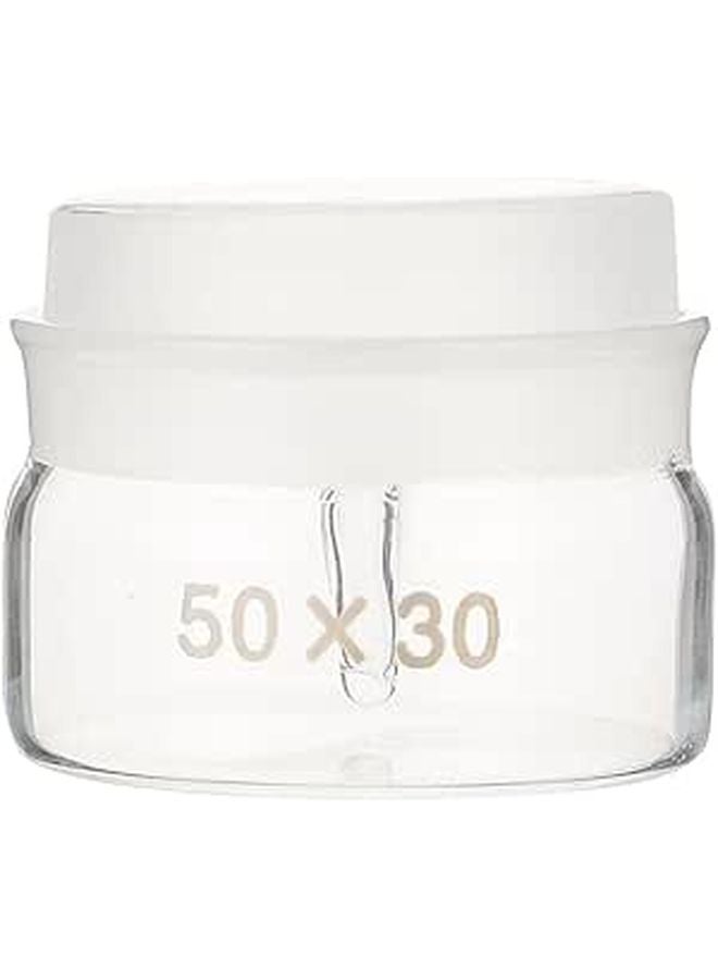 High Borosilicate Glass Weighing Bottle Flat Type 50x30mm with Lid for Laboratory Sampling - Image 1