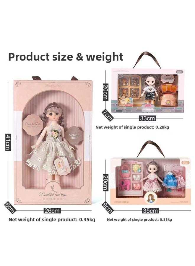 Children's Toy Simulation Tongle Barbie Doll Set Gift Box Girl Dress Up Toy Princess Oversized Gift-Color:Small Dessert Shop 24*6*18】 - Image 5