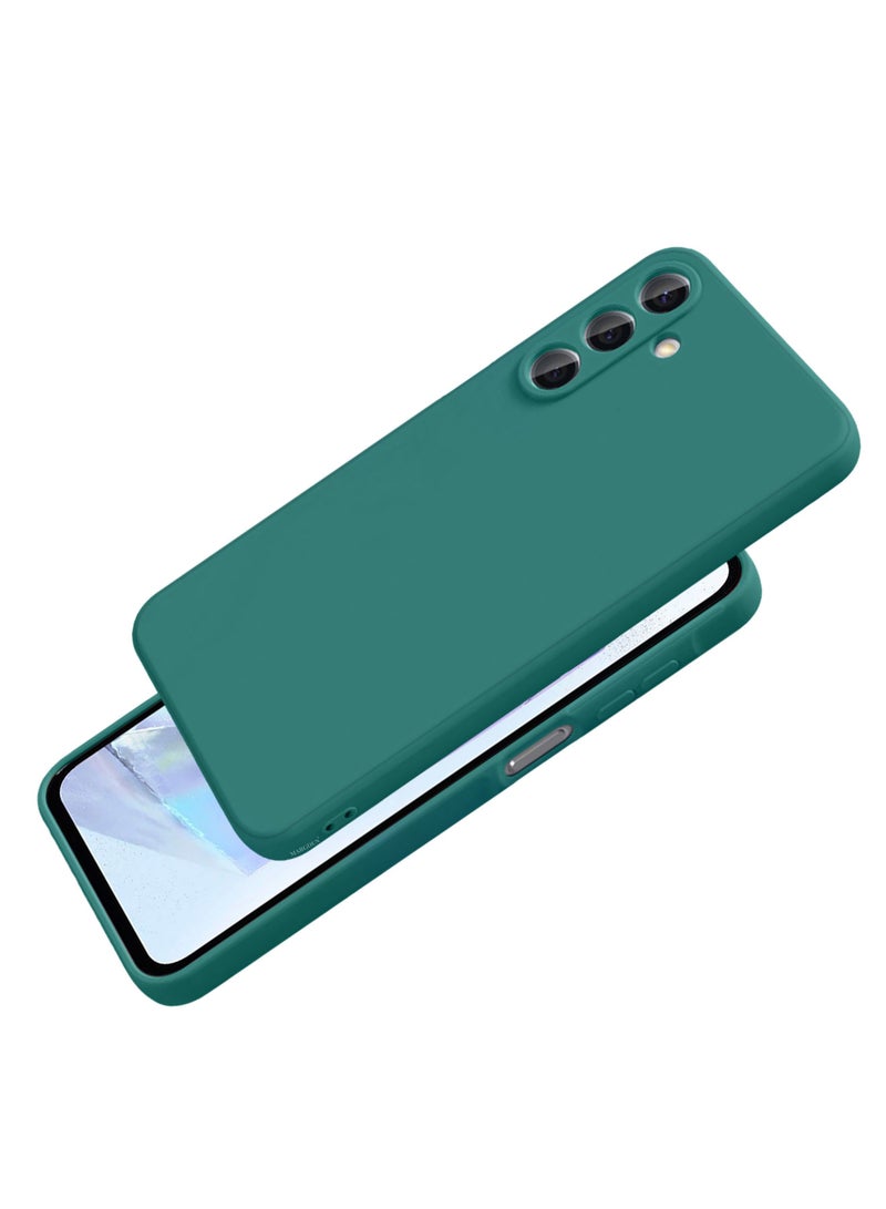 CATANES Liquid Silicone Case for Samsung Galaxy A55 Protective Phone Case with Soft Anti-Scratch Microfiber Lining Utra Slim Drop Protection Phone Cover - Green - Image 3