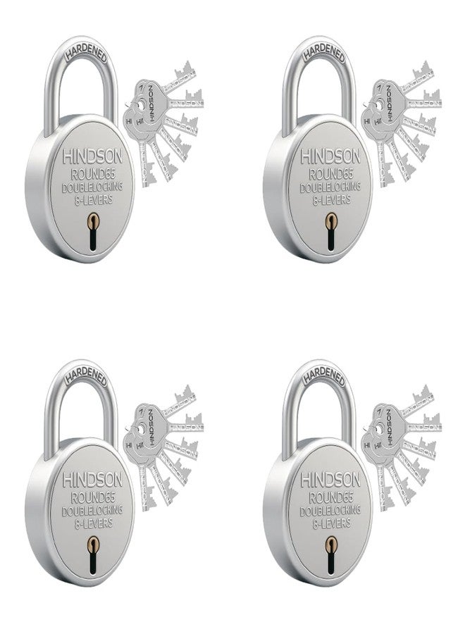 Hindson Round 65 Safety Locks with 6 Keys - Pack of 4 - Image 1