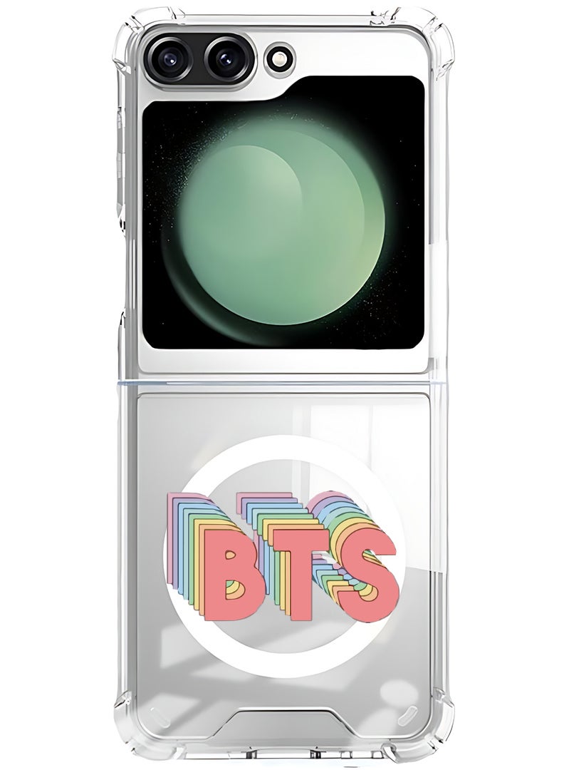 Theodor Magnetic Case for Samsung Galaxy Z Flip 5 Compatible with MagSafe Wireless Charging, Shockproof Phone Bumper Cover BTS - Image 1