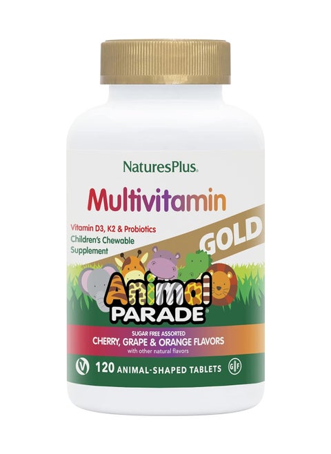 Children'S Chewable Multi Vitamin Mineral Supplement Natural Assorted Flavors - 120 Animal Shaped Tablets