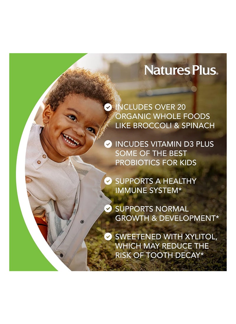 Nature's Plus - Children'S Chewable Multi Vitamin Mineral Supplement Natural Assorted Flavors - 120 Animal Shaped Tablets - Image 1