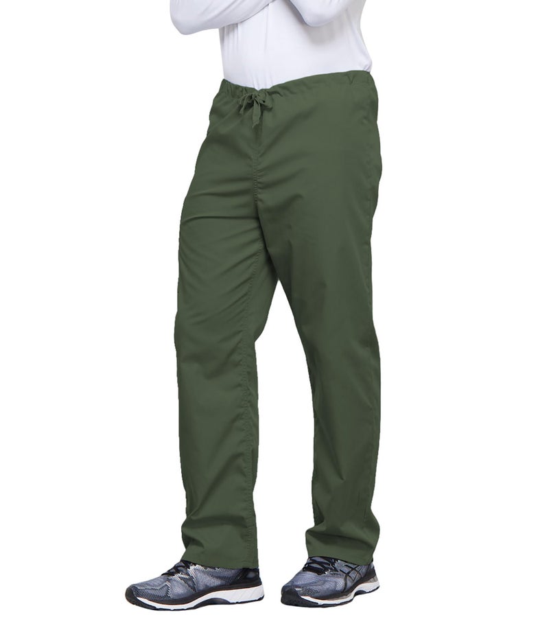 Cherokee Men's Originals Unisex Drawstring Cargo Scrub Pant, Olive, Large/Tall - Image 2