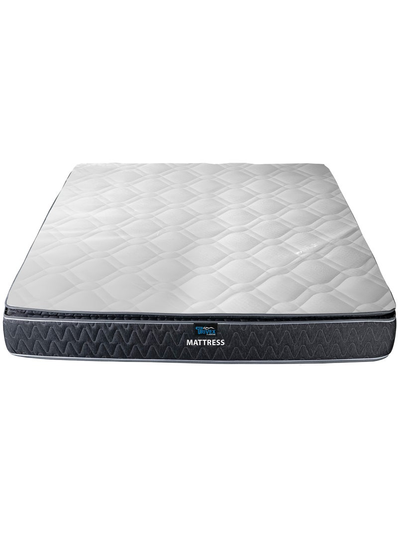 TRIVEX - Queen Size Bonnell Spring Mattress 27cm Thick Hybrid Mattress With Pillow Top Edge Support Medium Firm Durable & Comfortable with Long Warranty Mattress 160x200 - Image 1