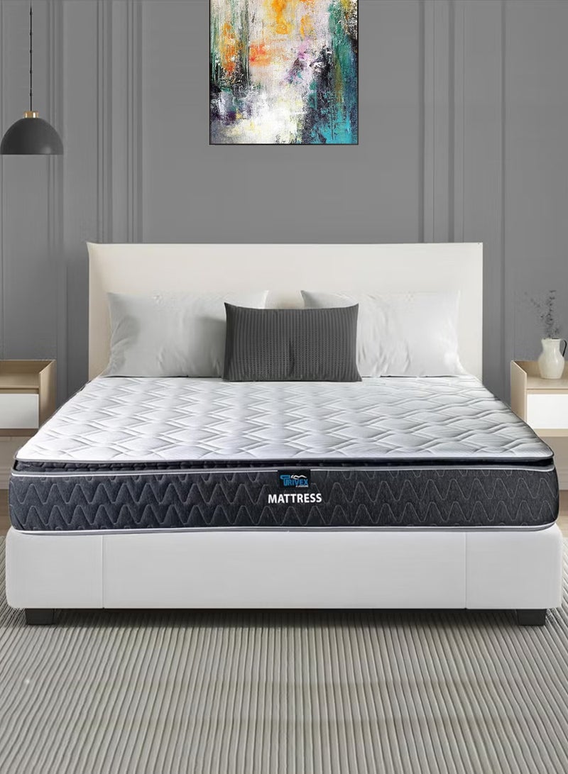 TRIVEX Mattress Queen Size Bonnell Spring Mattress 27cm Thick Hybrid Queen Mattress With Pillow Top Edge Support & Medium Firm 7-Year Warranty Queen Size Mattress 160x200 - Image 1