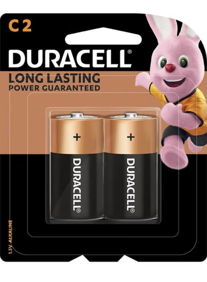 Duracell 2 - Piece C-2 Long Lasting Batteries Multicolour  (2Pcs)