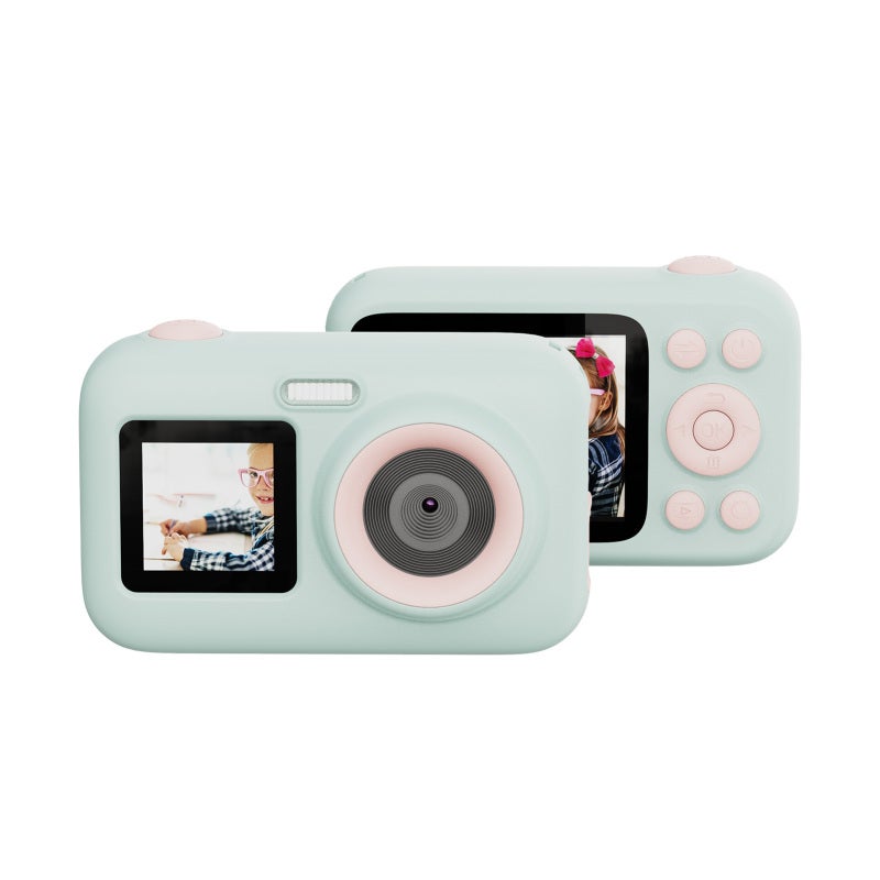 Mini Digital Camera: 12MP Resolution 1080P HD LCD Display Green - Auto Focus & Auto Brightness Digital Video Camera for Kids - Image 1
