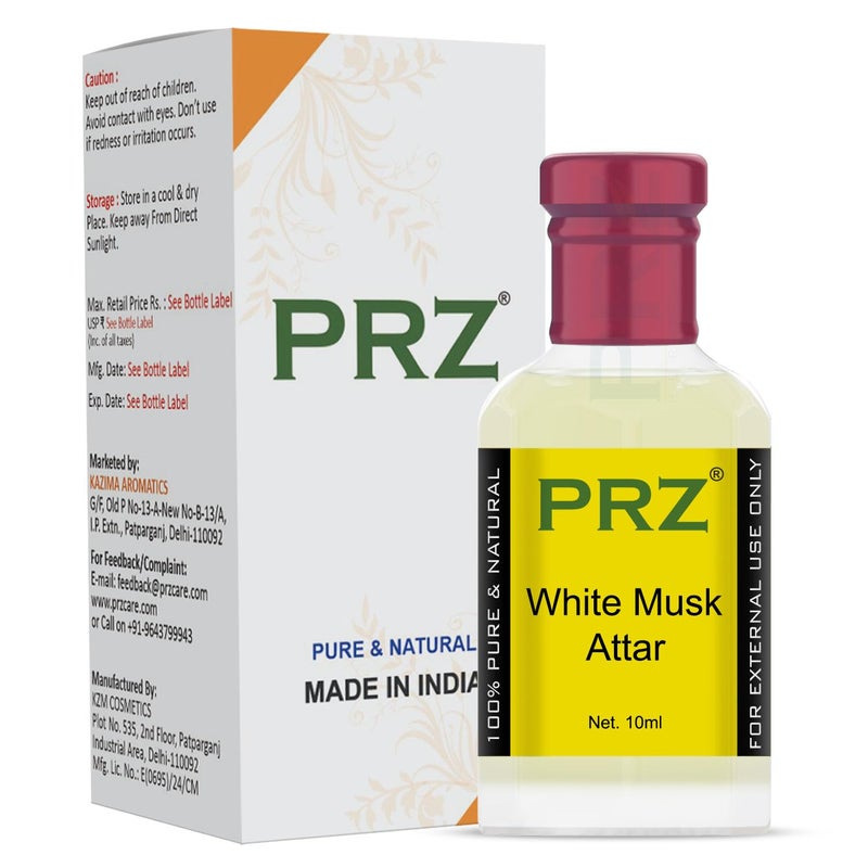 PRZ White Musk Attar for Unisex (10ML) - Pure Natural Perfume (Non-Alcoholic) - Image 3