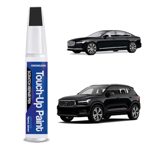 KWONGLONG Onyx Black 717 Touch Up Paint For Volvo S60 S90 V60 V90 XC40 XC60 XC90 2in1 Chips and Nicks Scratch Repair Pen Quick Easy Solution to Repair - Image 1